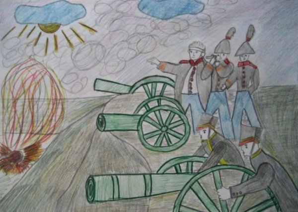 Рисунки к Бородино Лермонтова