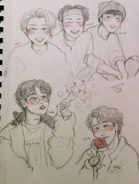 Скетчи Stray Kids Чонин