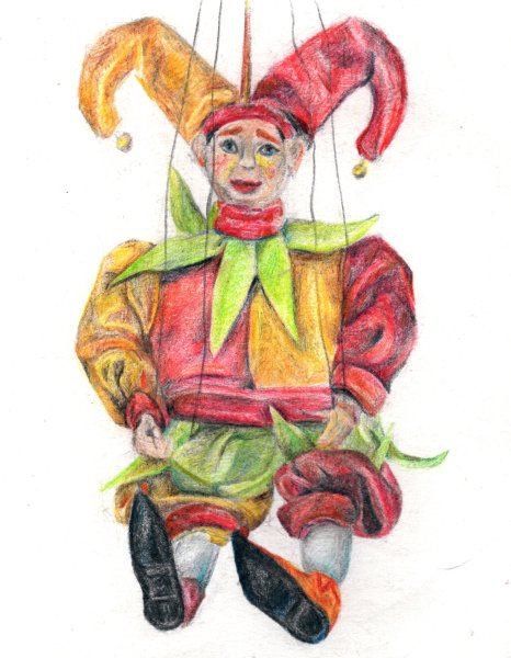 Петрушка персонаж раскраска