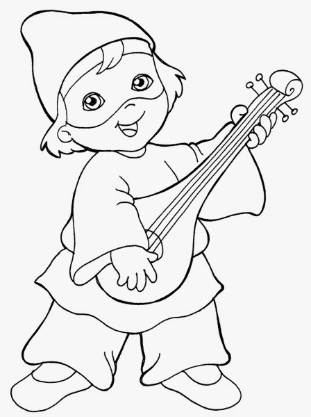 Скоморох раскраска