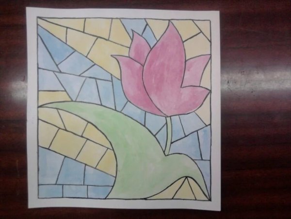 Витраж рисунок легкий