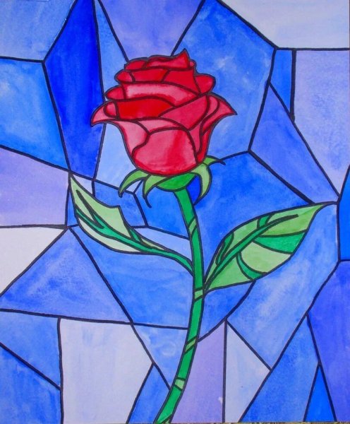 Витраж животные для детей