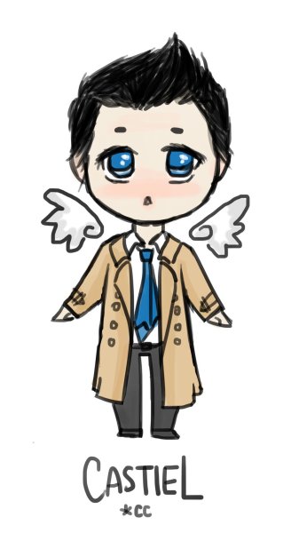 Кастиэль сверхъестественное нарисованный