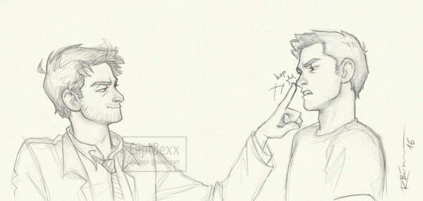 Destiel скетч