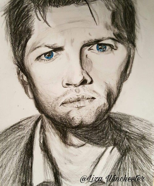 Кастиэль сверхъестественное карандашом