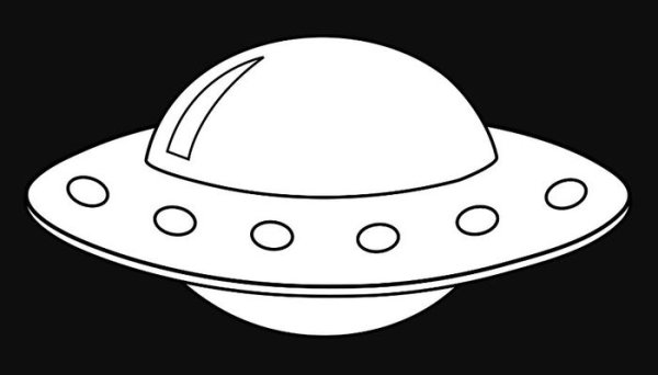 Тарелка НЛО раскраска