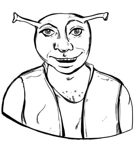 Шрек рисунок