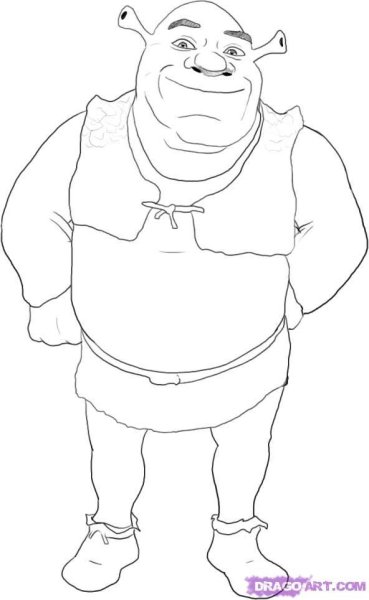 Нарисовать Шрека карандашом