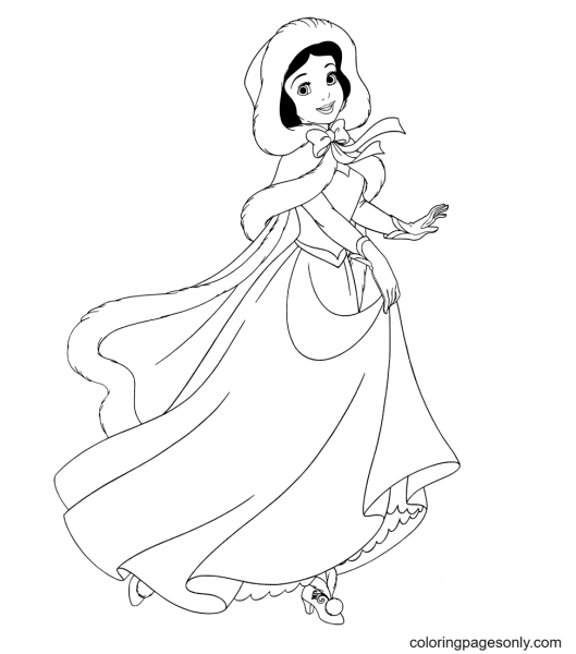 Портрет Белоснежки карандашом