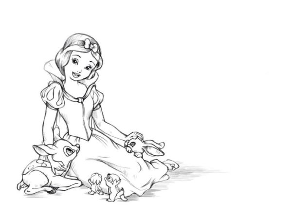 Дисней принцессы Сари Белоснежка