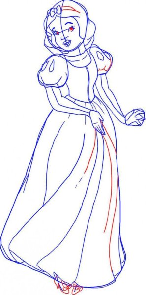 Белоснежка карандашом