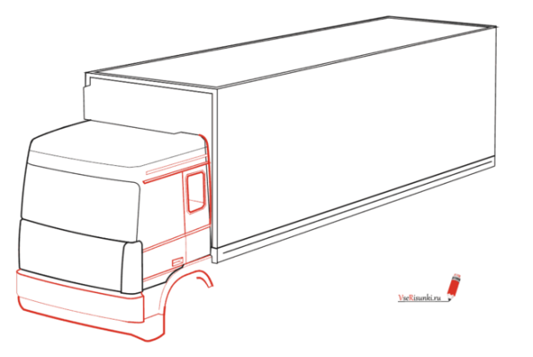 Поэтапное рисование фуры