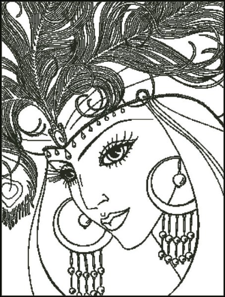 Раскраска Восточная красавица