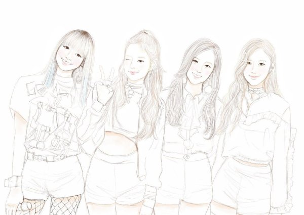 Блэк Пинк для срисовки