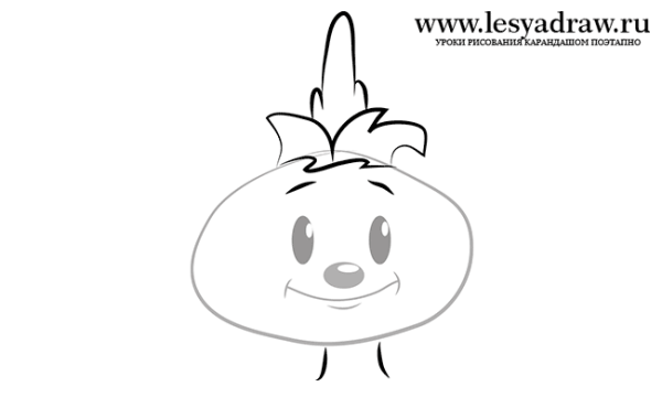 Чиполлино рисунок для детей легкие