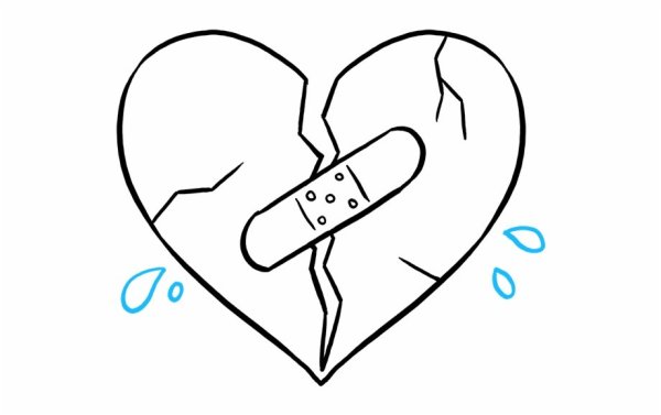 Сердечки для срисовки легкие