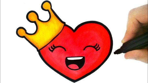 Сердце карандашом