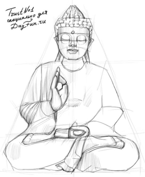 Нарисовать Будду