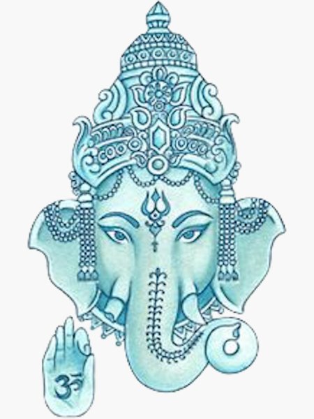 Лицо Будды силуэт