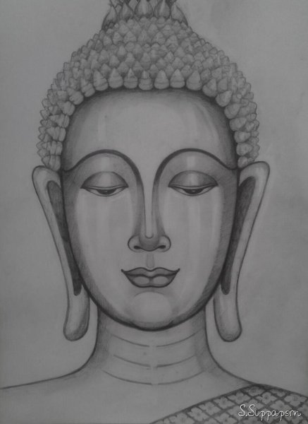 Буддистский монах эскиз