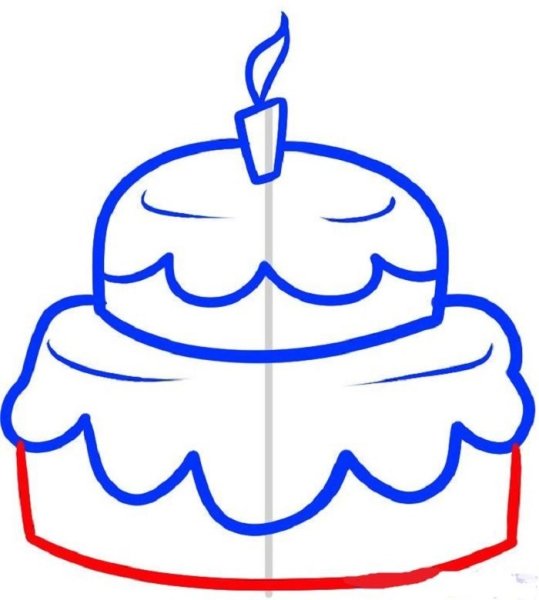 Торт карандашом