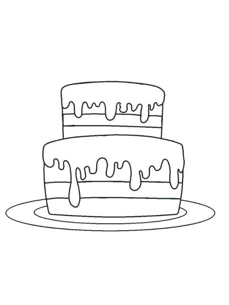 Торт рисунок карандашом для срисовки
