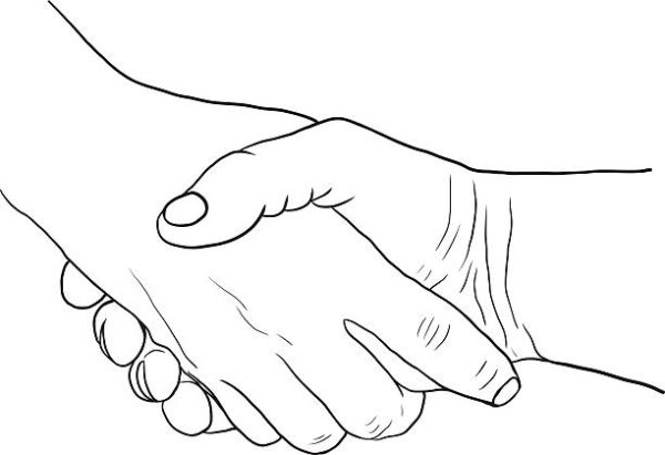 Манекены рукопожатие нарисовать