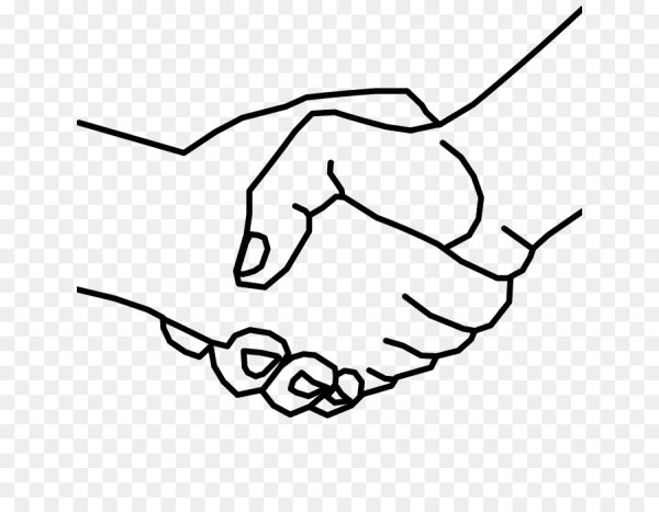 Рукопожатие раскраска