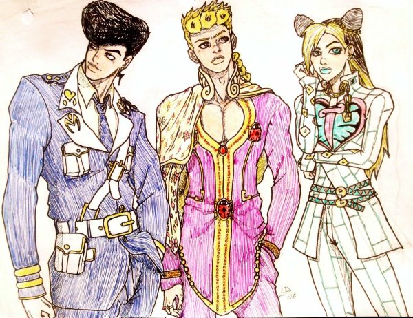 Комикс Josuke and Jolyne and giorno