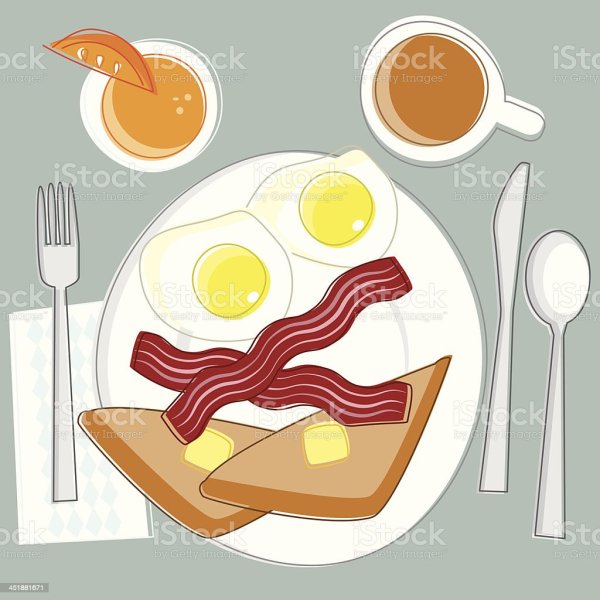 Завтрак рисунок легкий