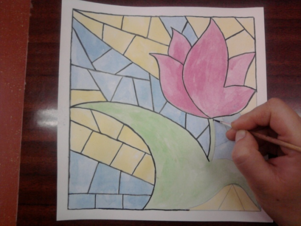 Техника витраж на бумаге
