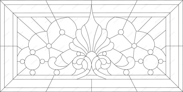 Витраж эскиз панно