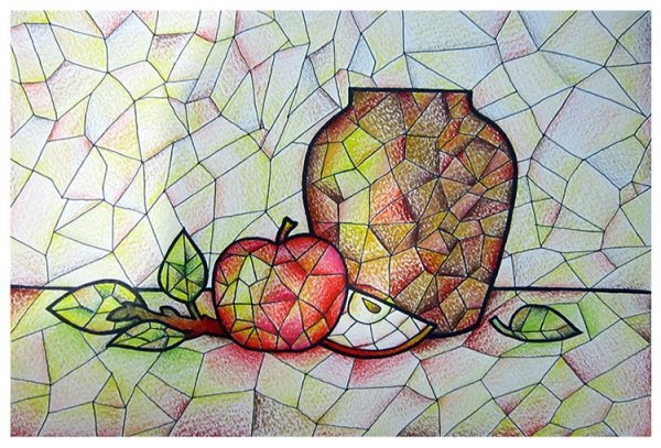 Рисунок в стиле мозаики