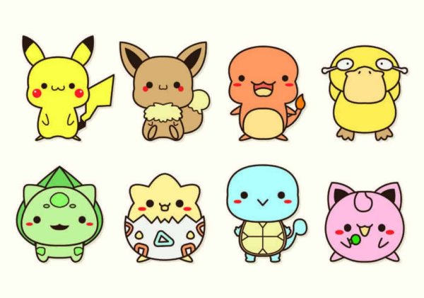 Милые предметы с глазками