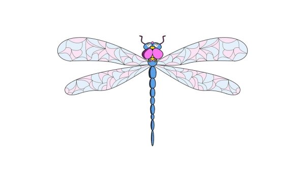 Стрекоза поэтапное рисование для детей
