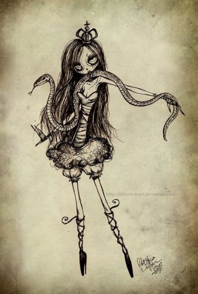 Демон рисунок карандашом