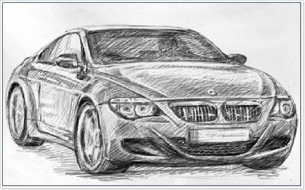 BMW m5 рисоваться
