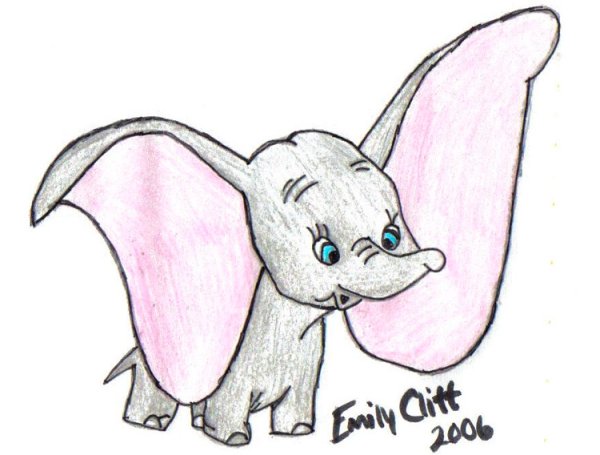 Рисунки для срисовки лёгкие Слоник