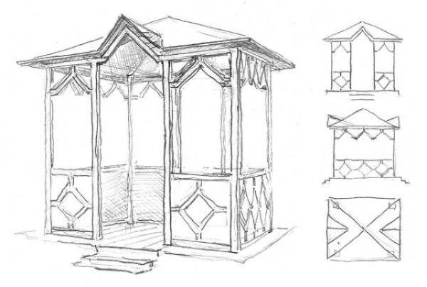 Эскиз беседки