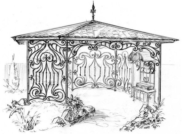 Эскиз беседки