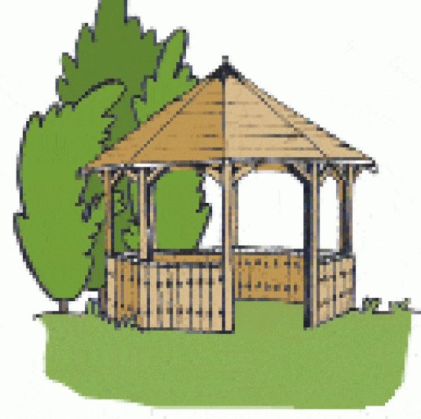 Нарисовать беседку