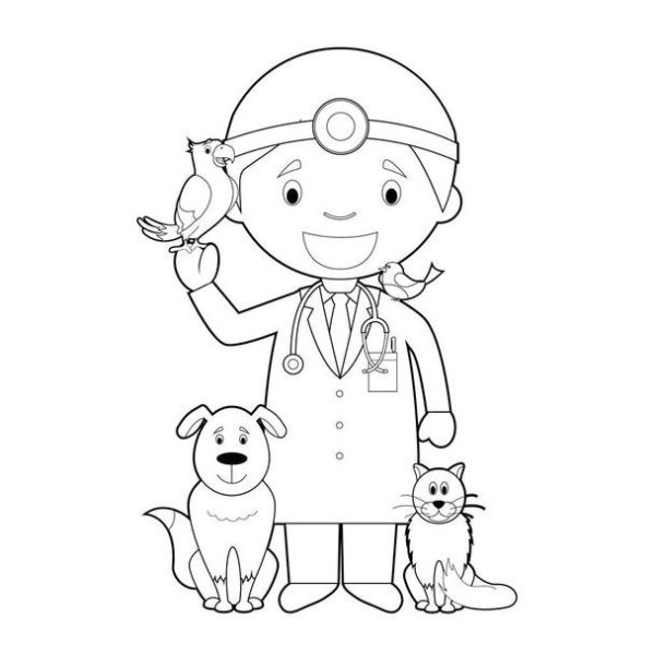 Рисунки собак и кошек для срисовки