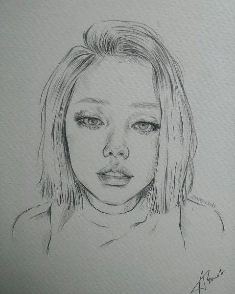 Рисунки лица карандашом для срисовки