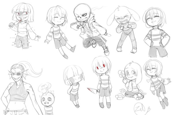 Скетч андертейл Фриск