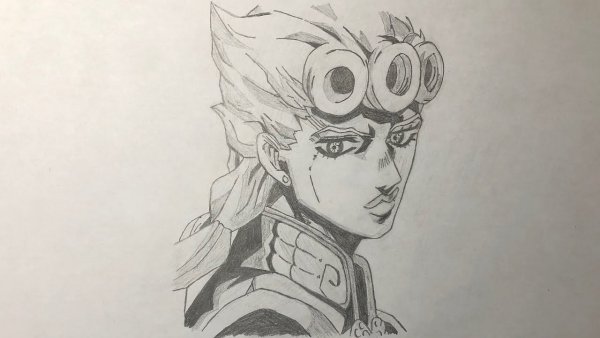 Джотаро Куджо карандашом