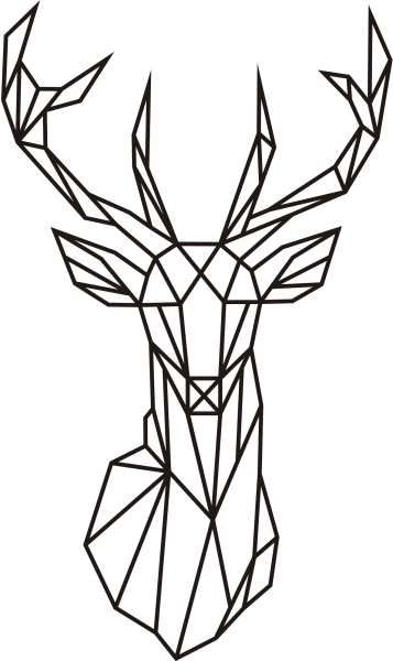Олень в геометрическом стиле