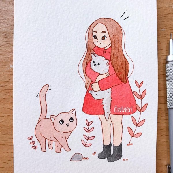 Рисунки для скетчбука девочки легко