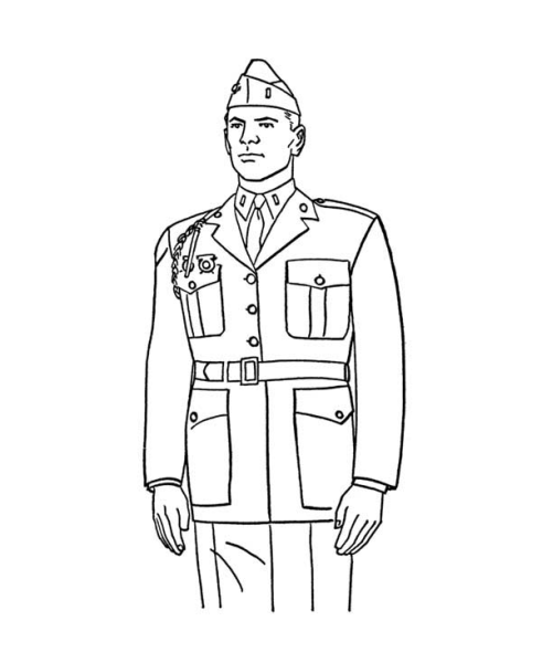 Рисунок солдата для срисовки