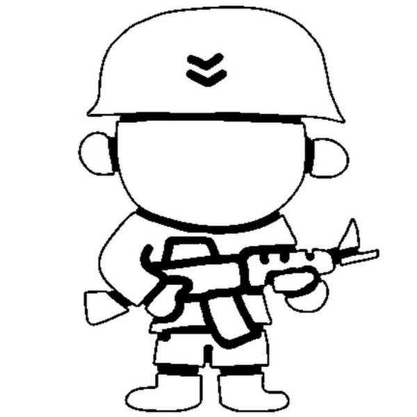 Солдатик контур