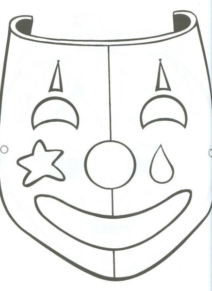 Театральная маска трафарет